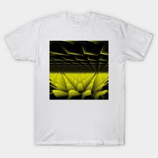 unique yellow individual triangular and geometric shaped patterns T-Shirt